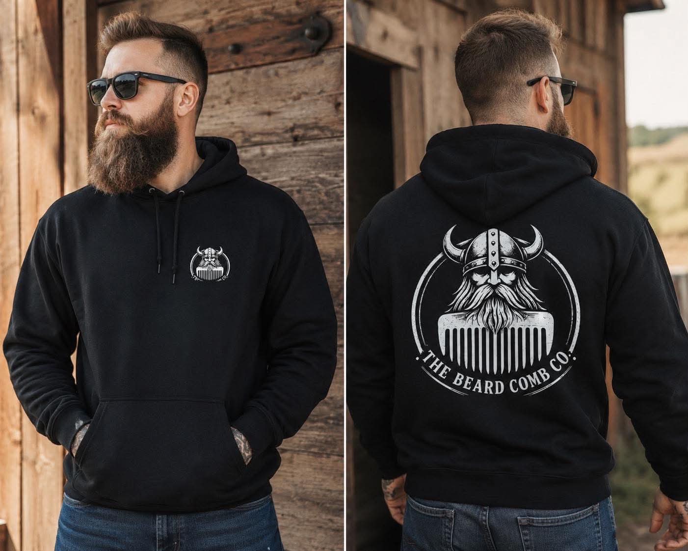 Men's Black Hoodie Sweatshirt (S-XL)
