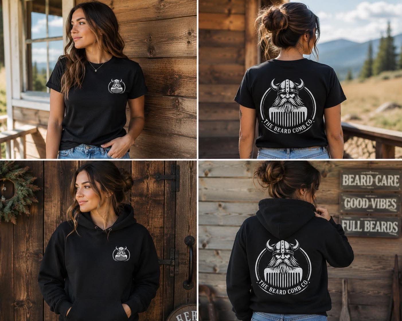 Men's Black Hoodie Sweatshirt (S-XL)